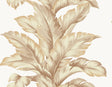 Banana Springs wallpaper pattern with large banana leaves in soft peachy-pink tones on a light background.