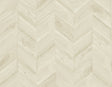 Oat wood-look chevron wallpaper pattern in a matte finish