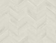 Pearl grey wood-look chevron wallpaper pattern with matte finish