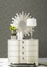 Keone Bay Chevron Harbor Grey by Coastal Haven Chevron Wallpaper – Lillian August LN40808