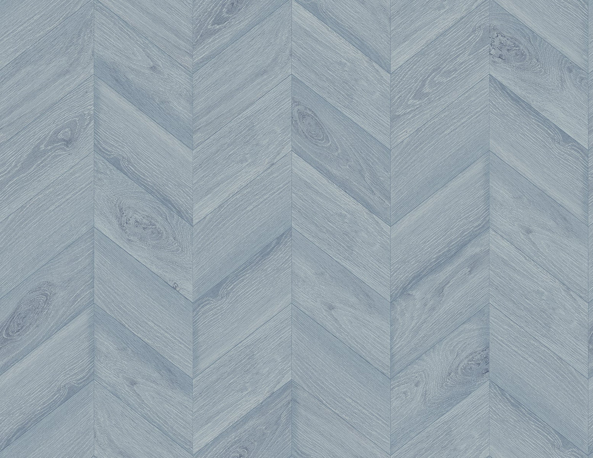 Keone Bay Chevron wallpaper in Bay Blue