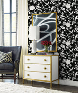 Kauai Bird Toile Inkwell by Coastal Haven Traditional Wallpaper – Lillian August LN40900