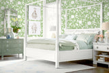 Kauai Bird Toile Seacrest Green by Coastal Haven Traditional Toile Wallpaper – Lillian August LN40904