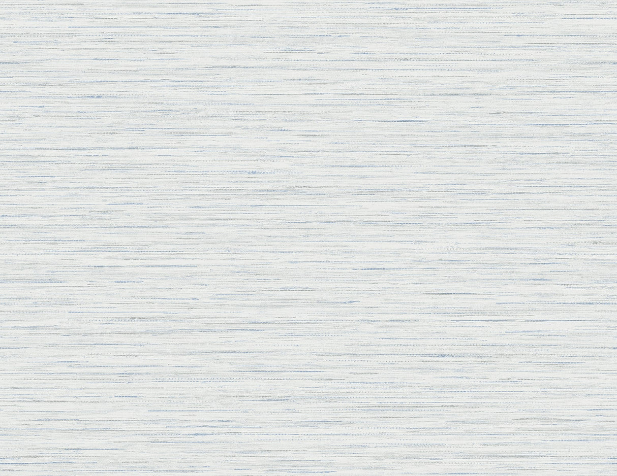 Blue Haze faux grasscloth stria vinyl wallpaper with matte finish