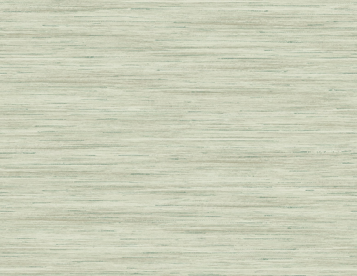 Loe Sanctuary Stria wallpaper in Seaglass faux grasscloth texture