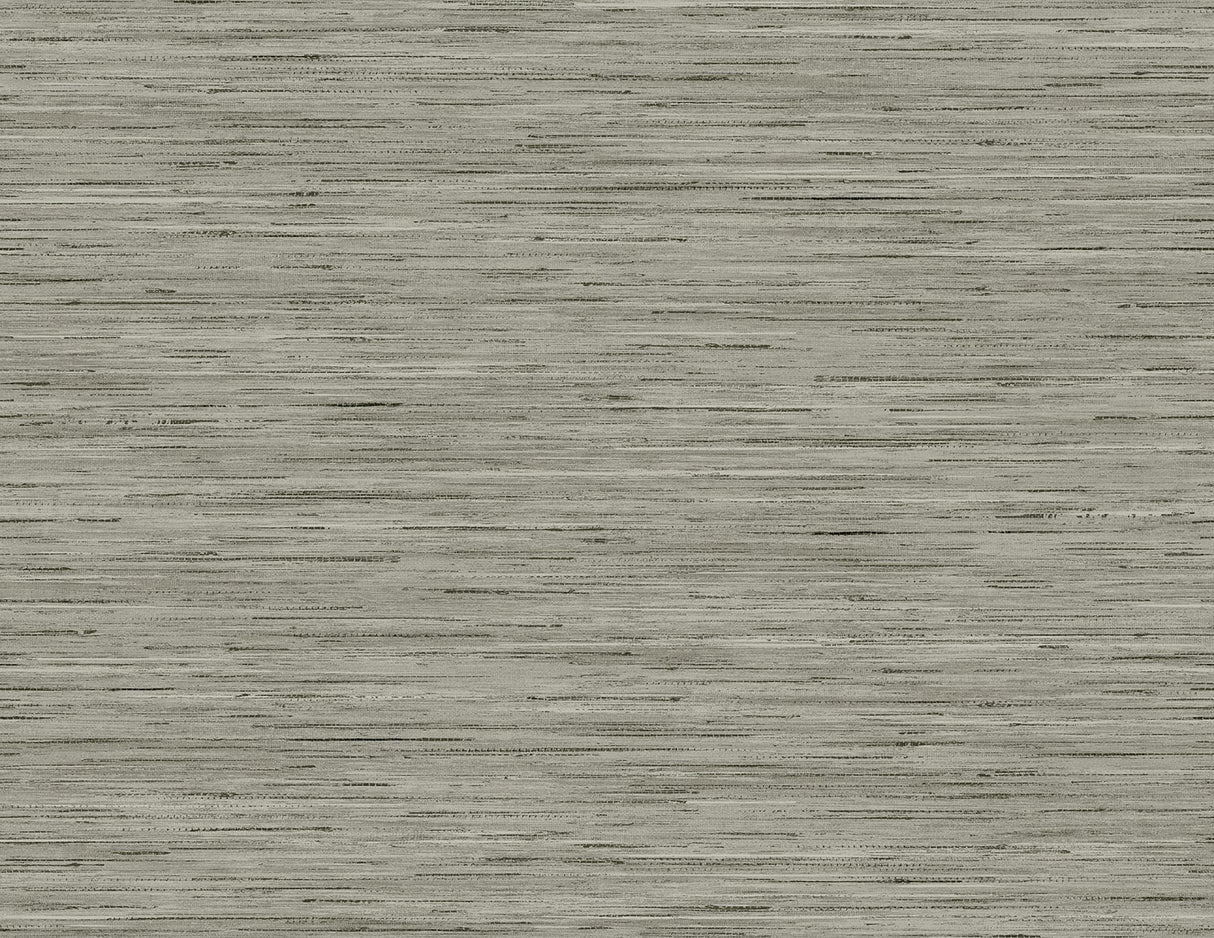 Grey faux grasscloth stria texture wallpaper in Desert Limestone colorway
