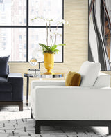 Loe Sanctuary Stria Lemongrass by Coastal Haven Faux Grasscloth Wallpaper – Lillian August LN41124