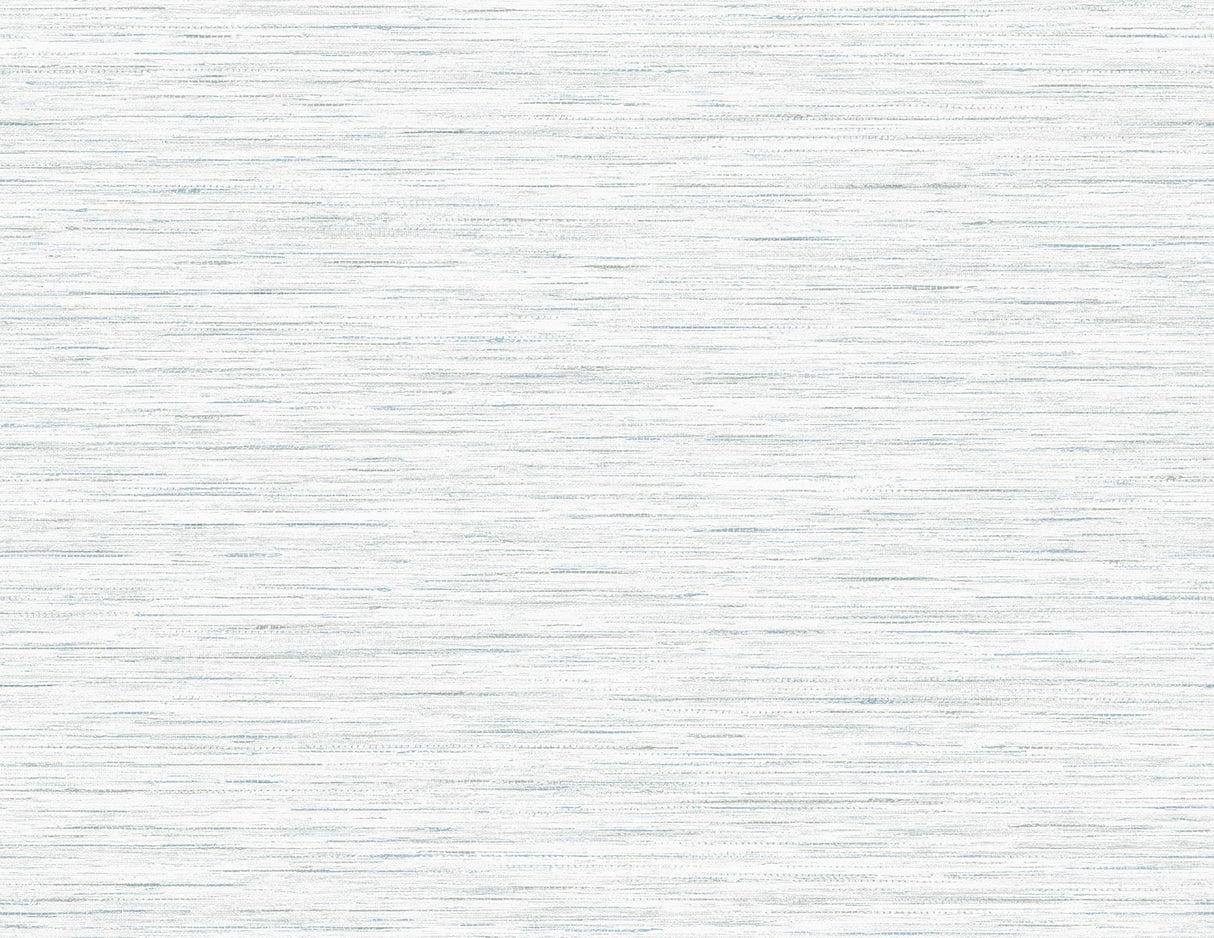 Skylight blue faux grasscloth stria texture vinyl wallpaper