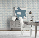 Luna Retreat Greek Key Skylight by Coastal Haven Greek Key Wallpaper – Lillian August LN41202