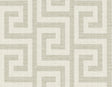 Luna Retreat Greek Key wallpaper in Pavestone grey with a matte finish and geometric Greek key pattern.