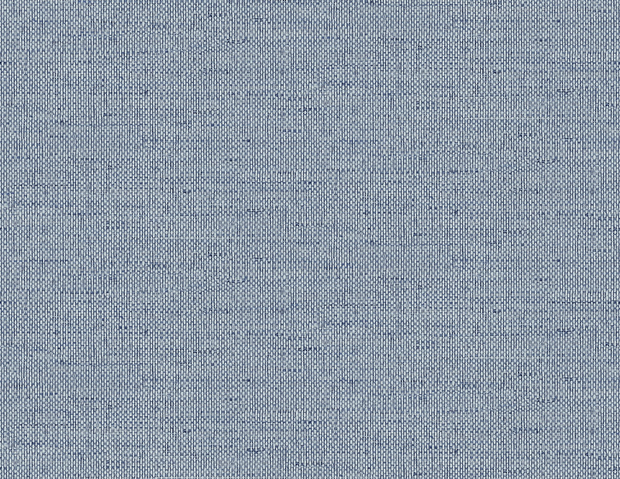 Kaya Faux Paperweave wallpaper in Coastal Blue, a matte faux paperweave texture
