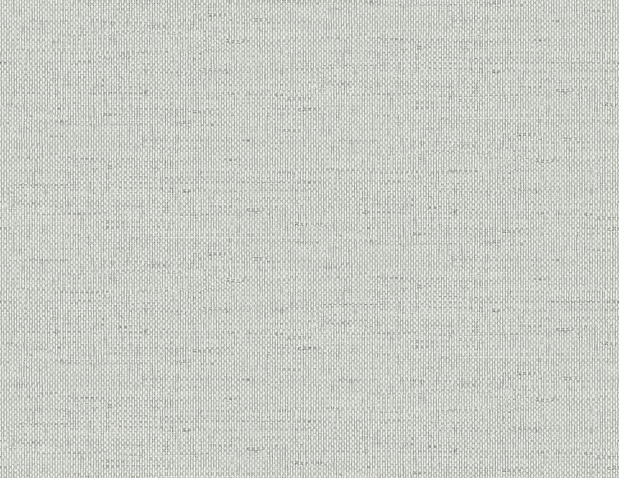 Kaya Faux Paperweave wallpaper in Harbor Mist, a soft grey faux paperweave texture with a matte finish.