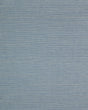 Denim blue sisal grasscloth wallpaper with subtle horizontal woven texture