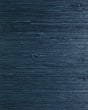 Marine blue heavy tightweave jute grasscloth wallpaper texture