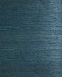 Peacock blue regular weave sisal grasscloth wallpaper with subtle horizontal texture