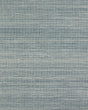 Cool linen blue sisal grasscloth wallpaper with a natural woven texture