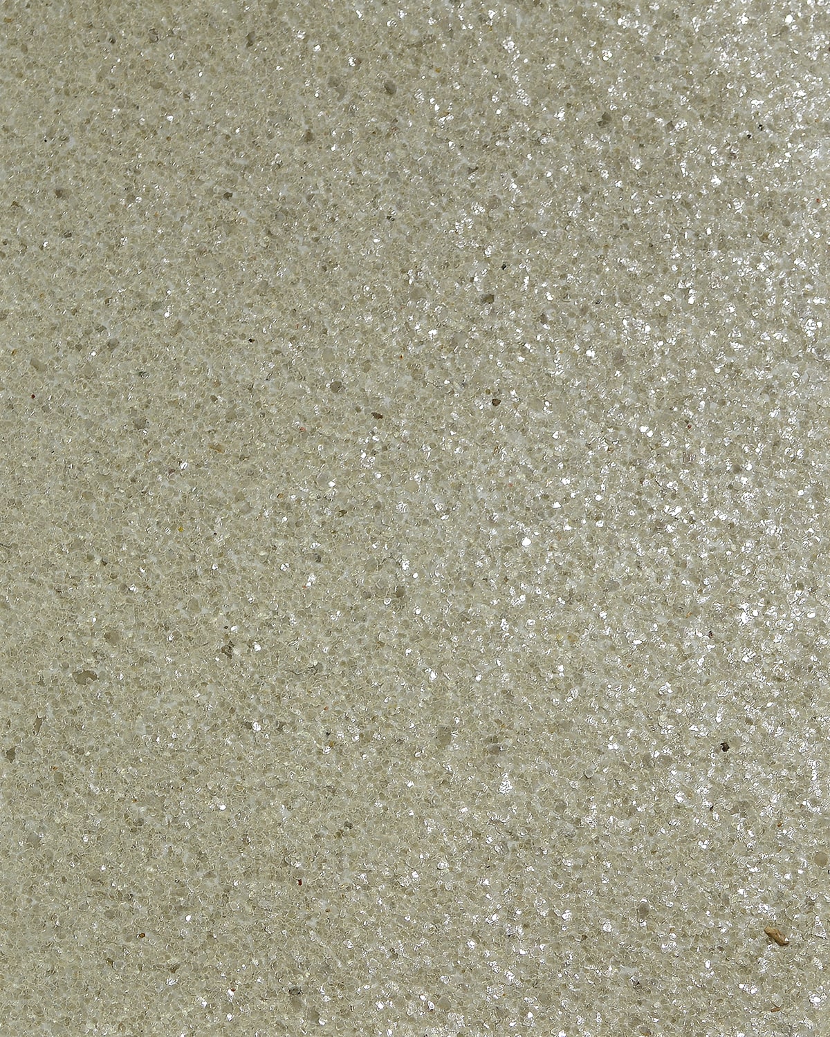 Neutral beige mica grasscloth wallpaper with a subtle satin shimmer and textured finish.