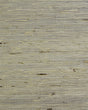 Arrowroot grasscloth wallpaper in grey-brown warm neutral tones with a natural woven texture.