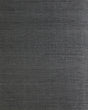 Charcoal sisal grasscloth wallpaper with subtle woven texture