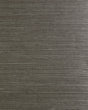 Gray-brown sisal grasscloth wallpaper with subtle horizontal texture