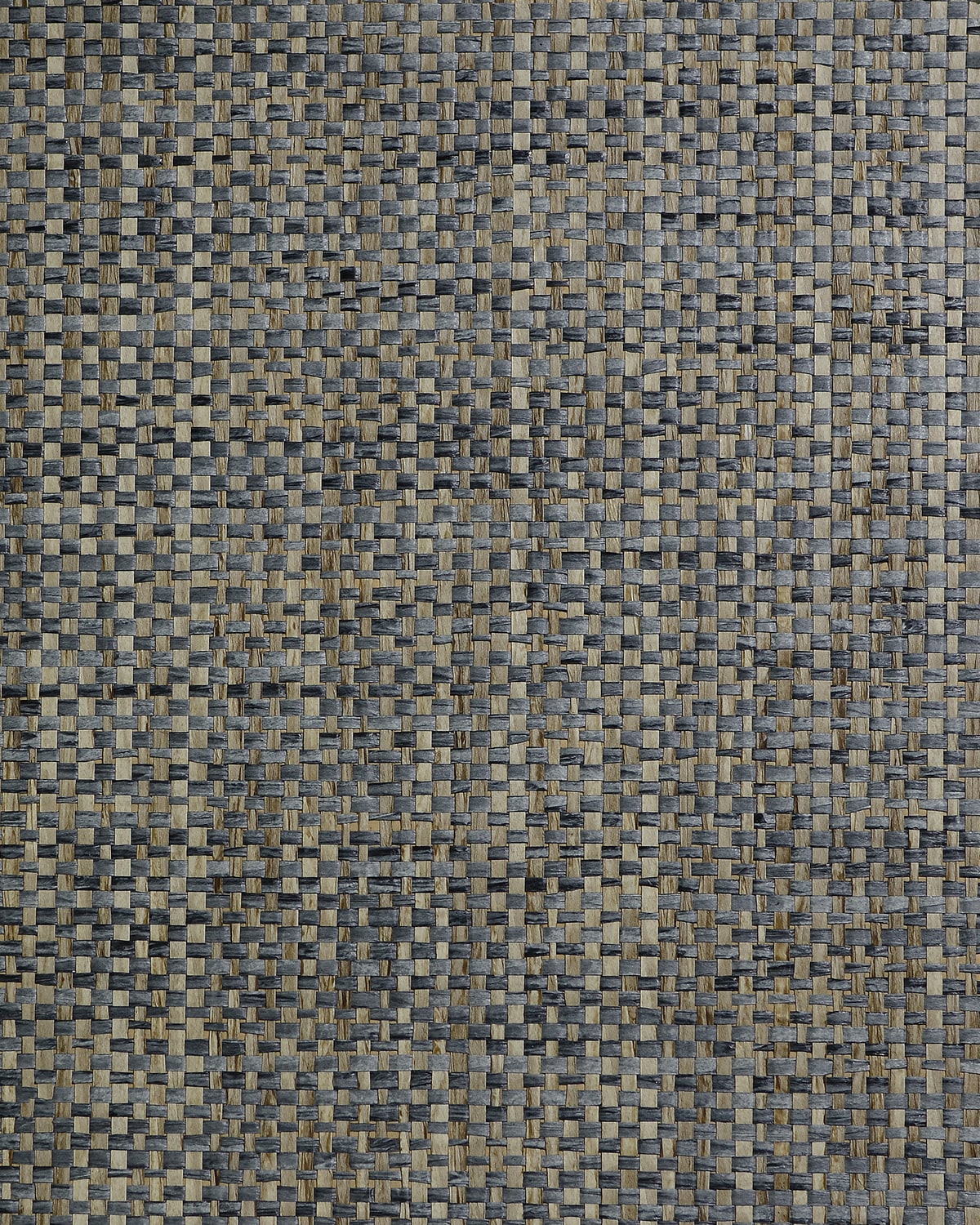 Close-up of Lillian August Japanese Paperweave wallpaper in multi gray woven texture.