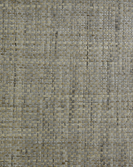 Japanese Paperweave textured grasscloth-style wallpaper in gray and brown, 36-inch wide