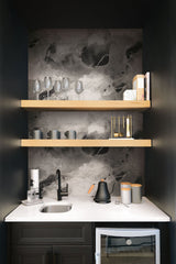 Notch Trowel Abstract Greys by Living with Art Abstract Wallpaper – Seabrook Designs LW50200