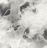 Notch Trowel Abstract wallpaper in grey grayscale with painterly texture and etched linework
