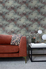 Notch Trowel Garnet and Deep Sea by Living with Art Abstract Wallpaper – Seabrook Designs LW50201