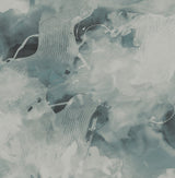 Abstract watercolor-style wallpaper in sea green and pearl tones with layered brushstroke textures.