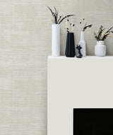 Faux Rug Texture Barely Beige by Living with Art Faux Rug Texture Wallpaper – Seabrook Designs LW50307