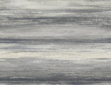 Sunset Stripes wallpaper in Mercury and Sand Dollar featuring layered horizontal stripe texture in soft greys and warm neutrals.
