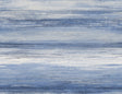 Sunset Stripes wallpaper in moody blue and frost with layered horizontal brushstroke-style stripes