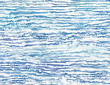 Abstract watercolor wave wallpaper pattern in French navy and aqua.