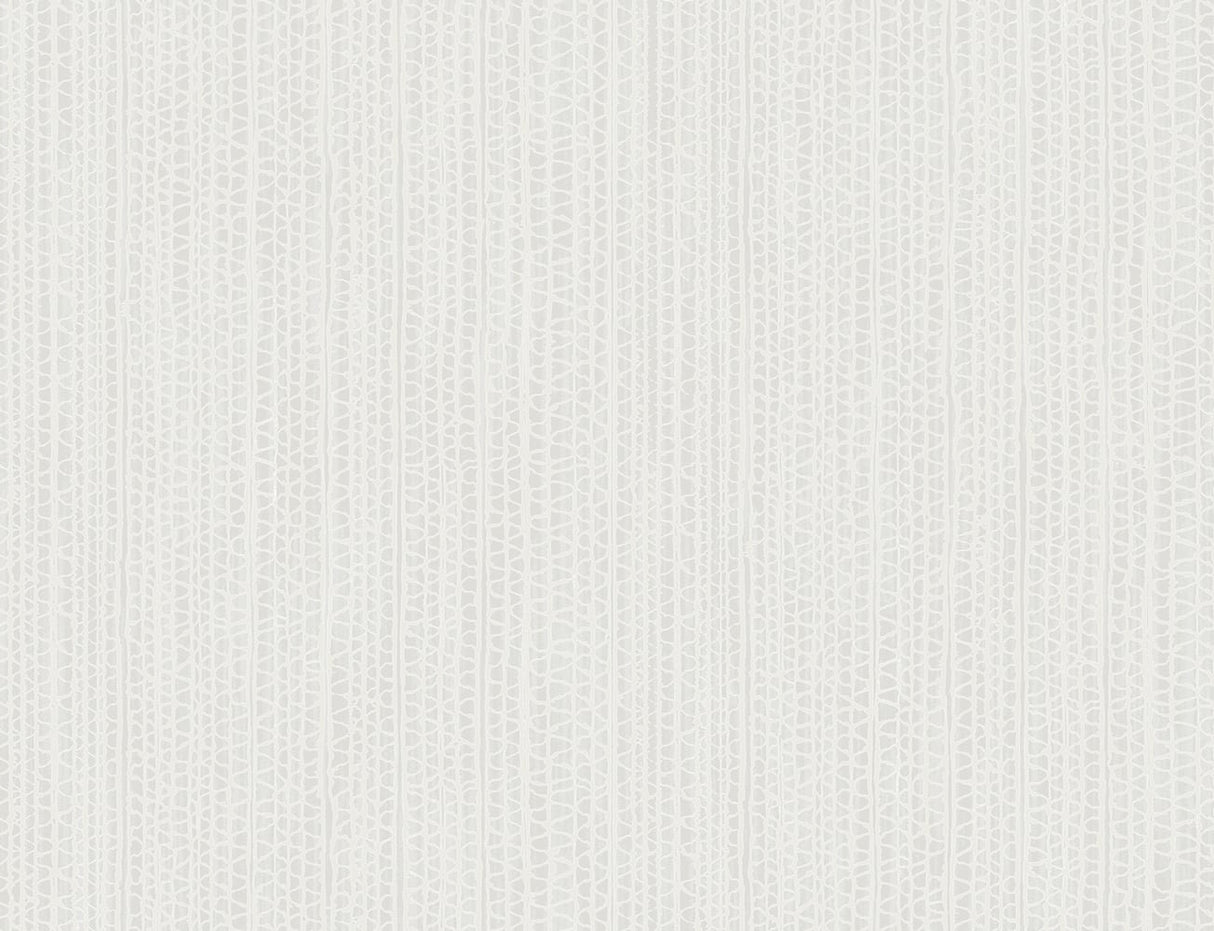 Metallic pearl and fog faux texture wallpaper with subtle geometric and vertical patterning.