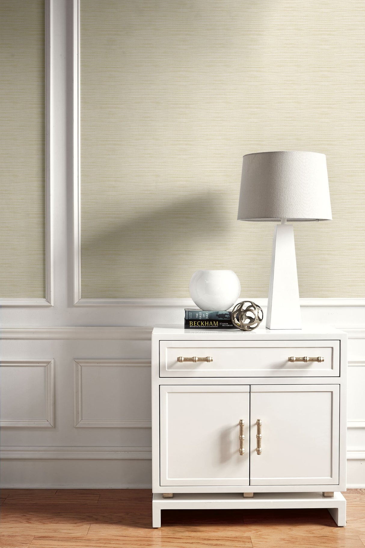 Toweling Faux Linen French Vanilla by Living with Art Faux Linen Texture Wallpaper – Seabrook Designs LW50805