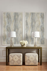 Smoke Texture Morning Snowfall by Living with Art Embossed Vinyl Wallpaper – Seabrook Designs LW50908