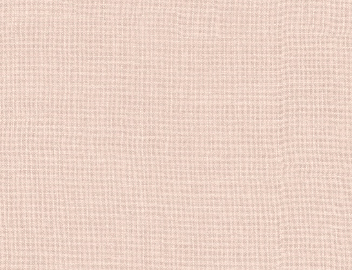 Light pink hopsack embossed vinyl wallpaper with a subtle woven texture.