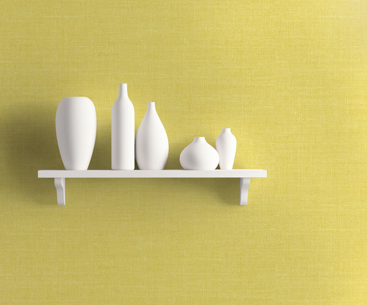 Hopsack Sunshine by Living with Art Embossed Vinyl Wallpaper – Seabrook Designs LW51103