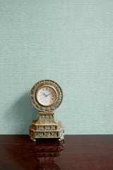 Hopsack Victorian Jade by Living with Art Embossed Vinyl Wallpaper – Seabrook Designs LW51104