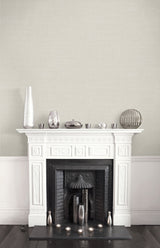 Hopsack Everest White by Living with Art Embossed Vinyl Wallpaper – Seabrook Designs LW51110