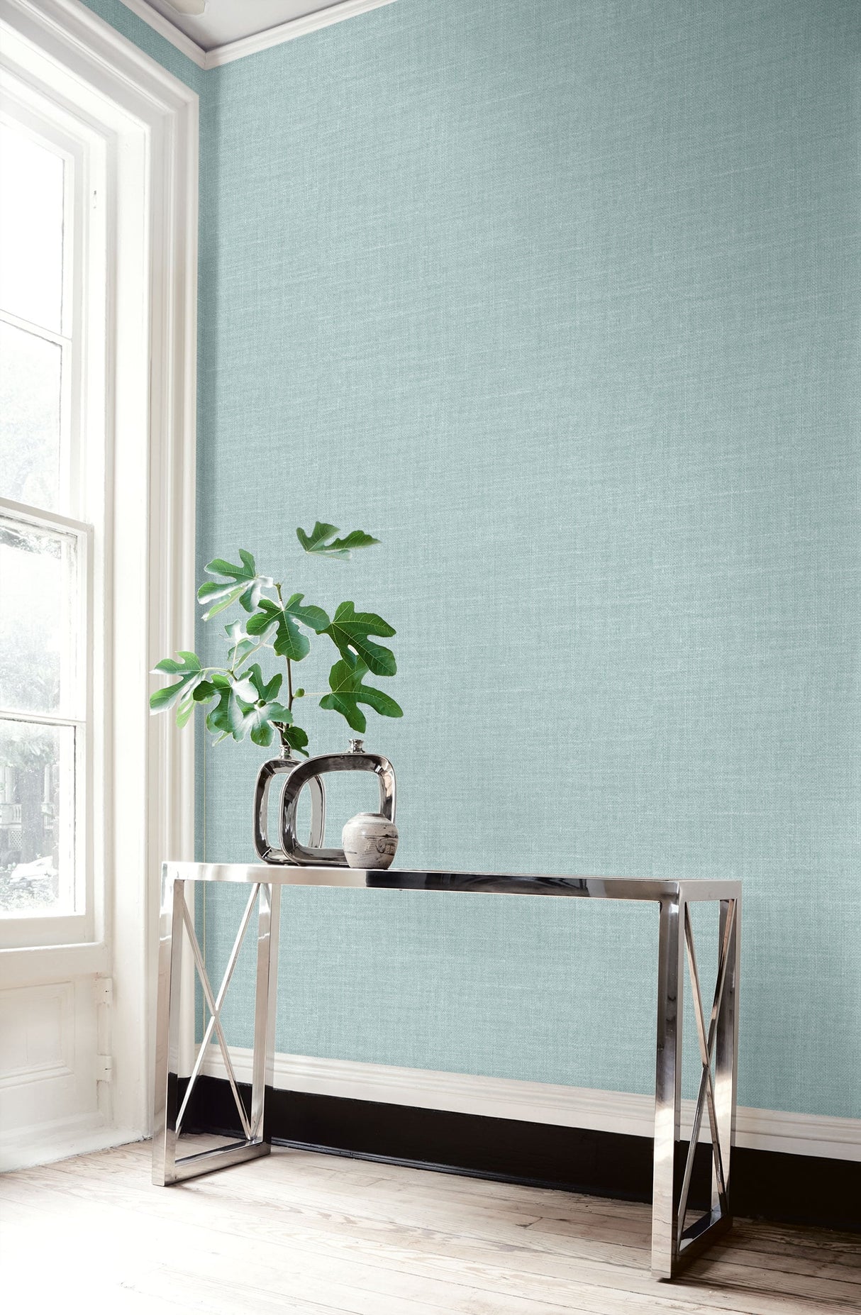 Hopsack Icicle by Living with Art Embossed Vinyl Wallpaper – Seabrook Designs LW51112