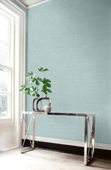 Hopsack Icicle by Living with Art Embossed Vinyl Wallpaper – Seabrook Designs LW51112