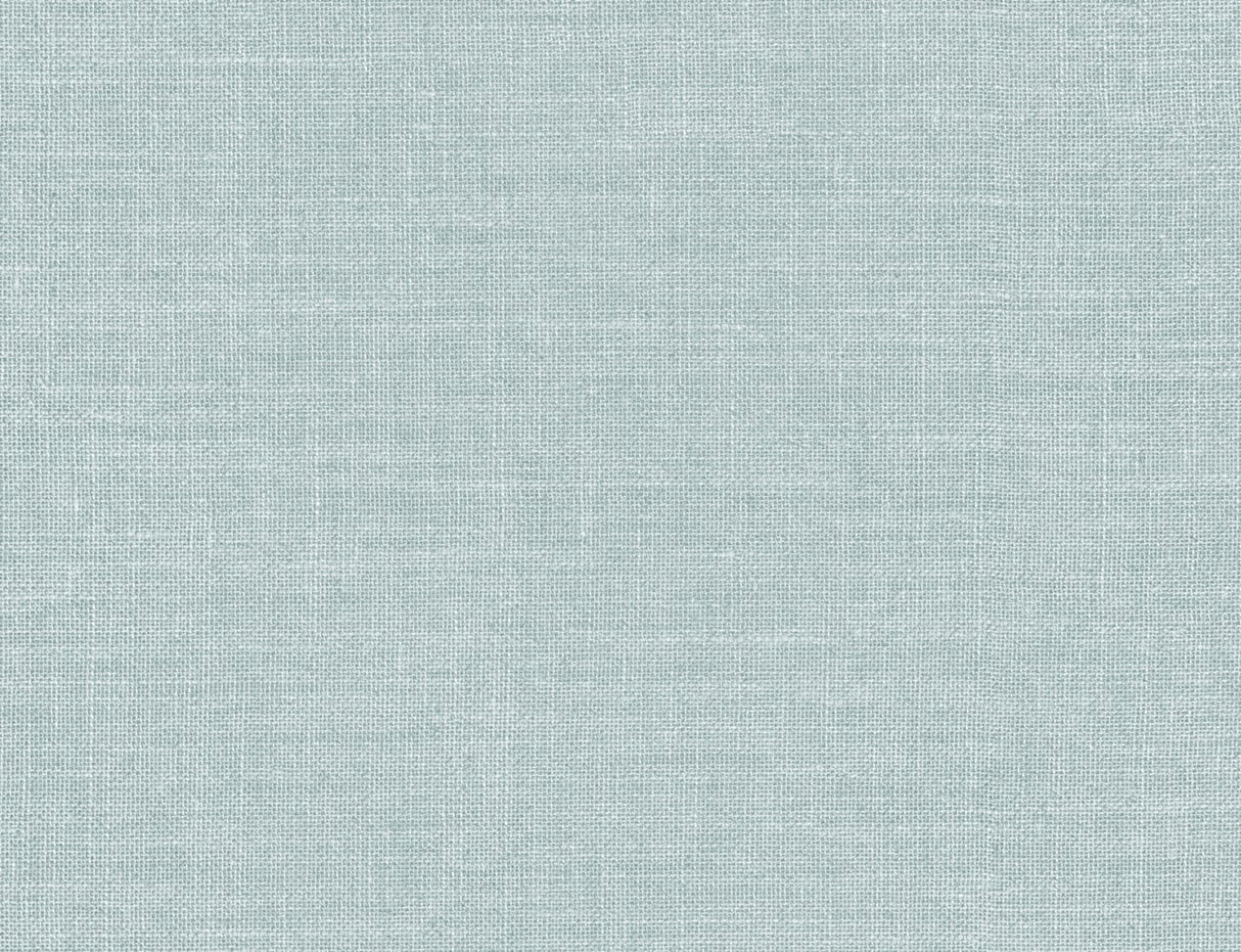 Hopsack embossed vinyl wallpaper in Icicle blue with a subtle woven texture