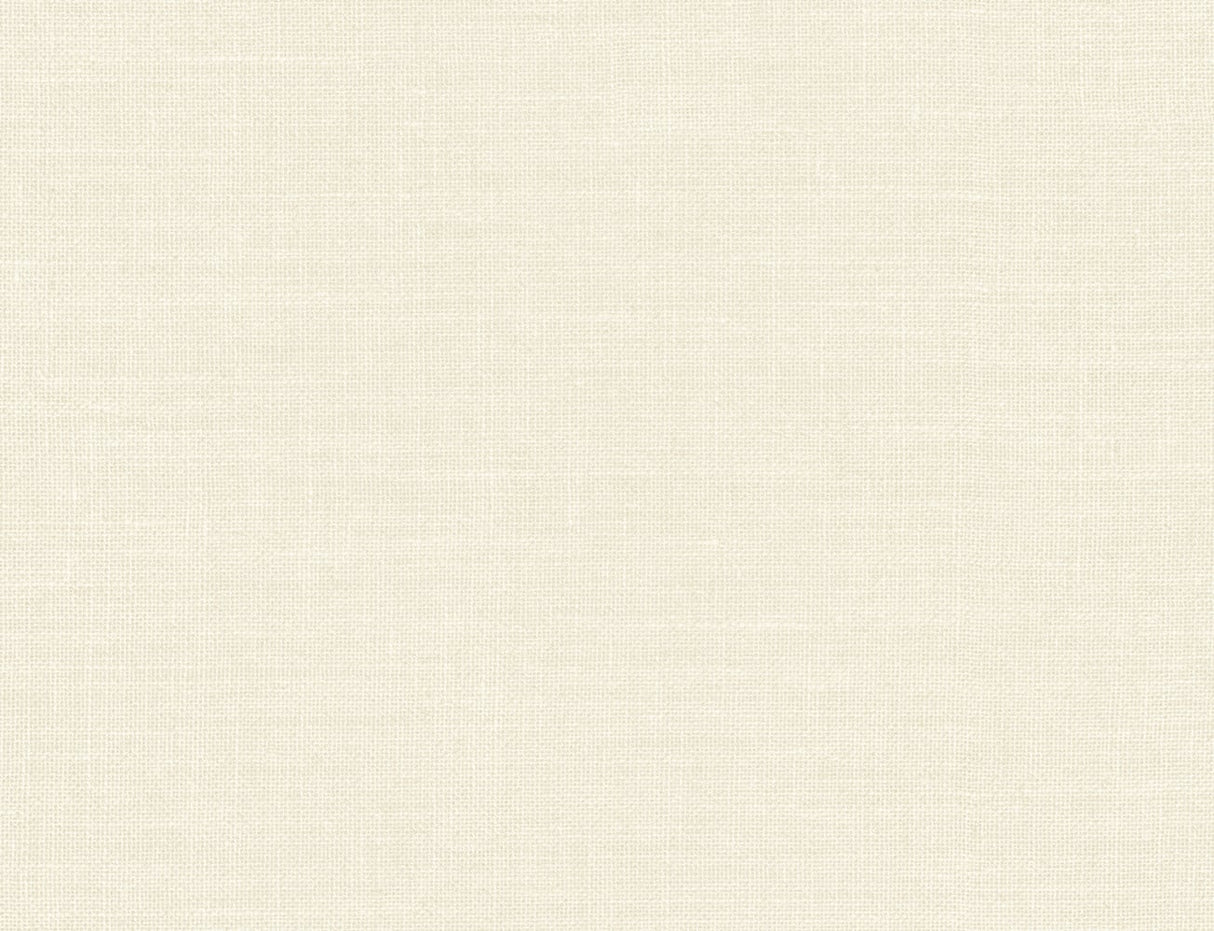 Linen Haze beige textured hopsack embossed vinyl wallpaper, matte finish