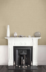 Hopsack Cafe Latte by Living with Art Embossed Vinyl Wallpaper – Seabrook Designs LW51116