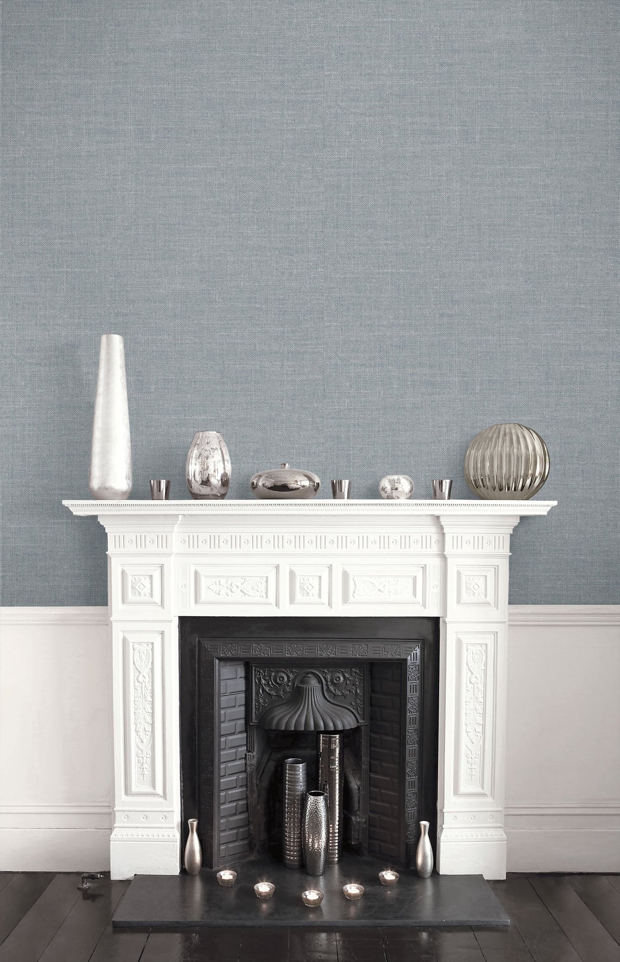 Hopsack Embossed Vinyl Storm Cloud by Seabrook Designs Textured Matte Vinyl Wallpaper – Seabrook Designs LW51119