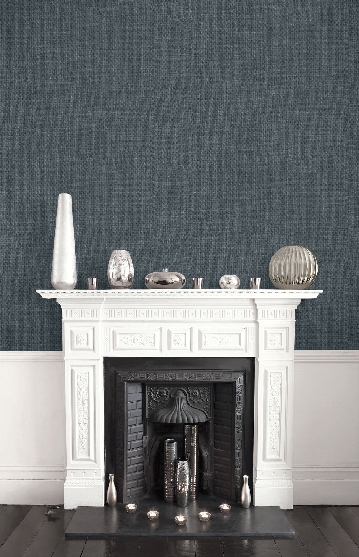Hopsack Embossed Vinyl Wrought Iron by Living with Art Textured Vinyl Wallpaper – Seabrook Designs LW51120