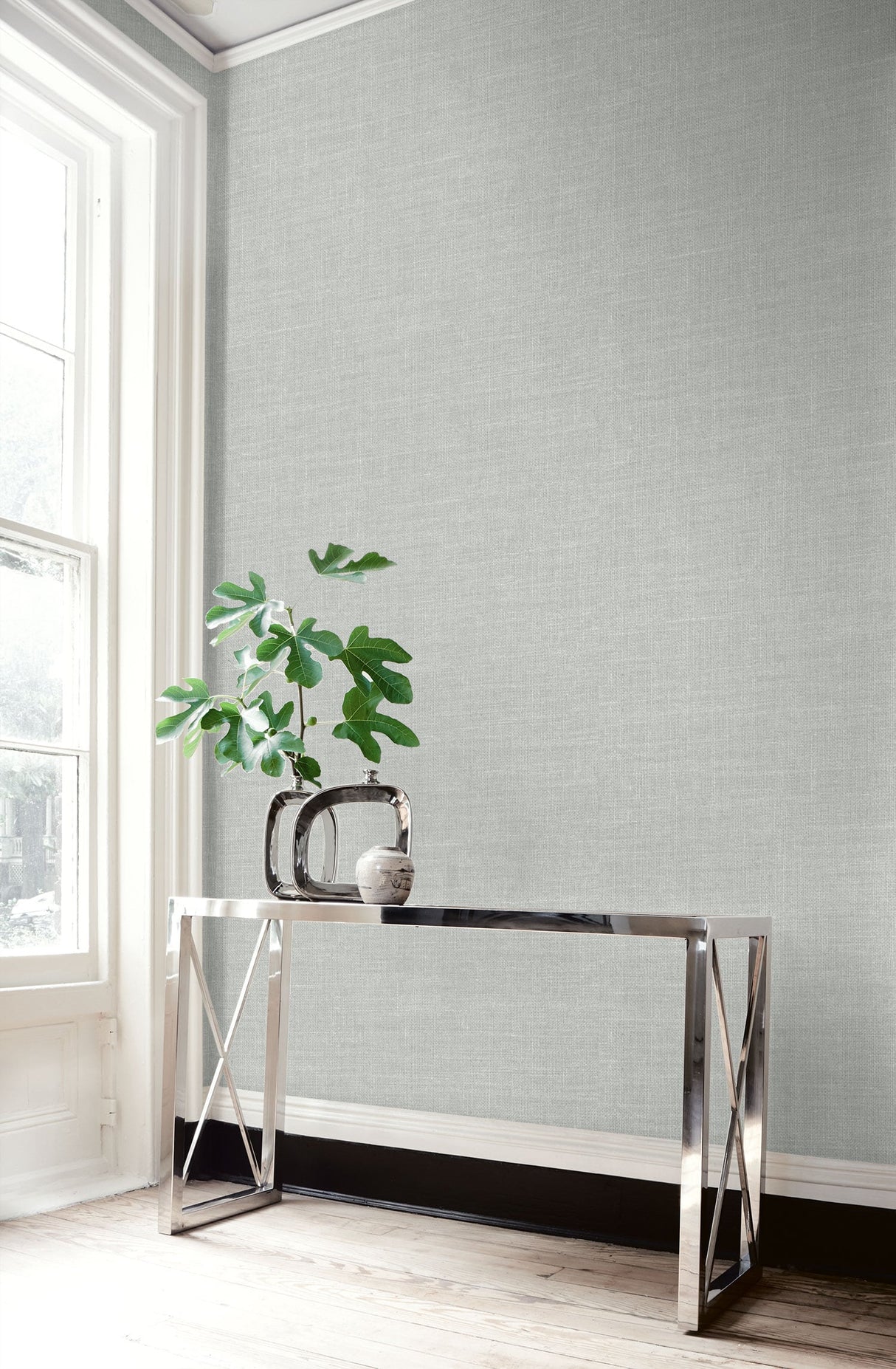 Hopsack Embossed Vinyl Smoke Drift by Living with Art Textured Embossed Vinyl Wallpaper Sidewall – Seabrook Designs LW51128