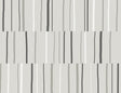 Block Lines wallpaper in Warm Stone featuring vertical grey and off-white line blocks with a modern geometric layout.